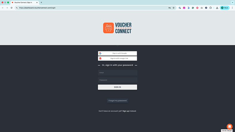 Old Login Page