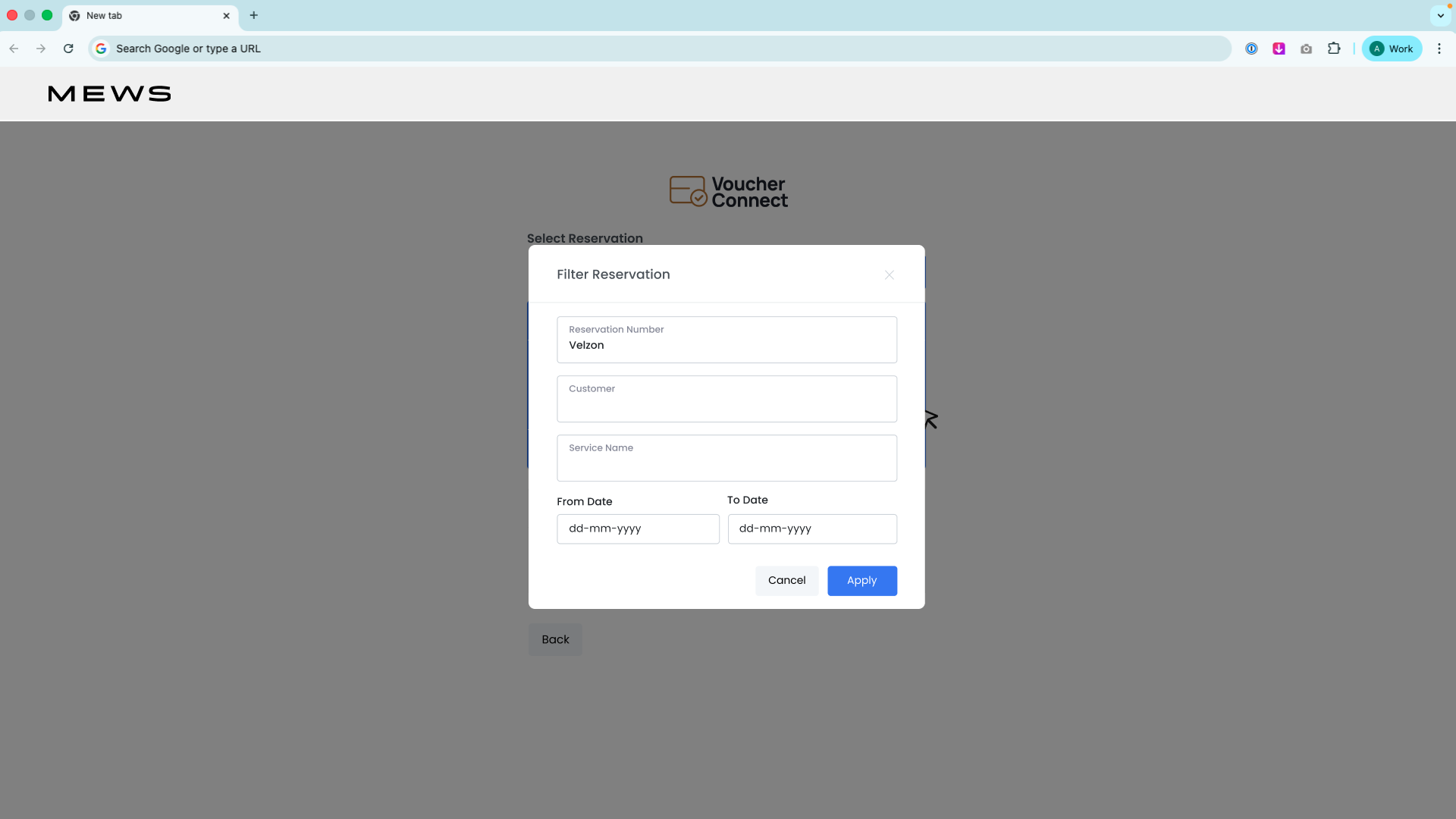 Filter reservation results
